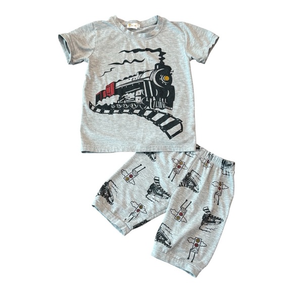Little Hand train pajamas set - Picture 1 of 5